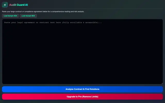 Screenshot of AuditGuard AI