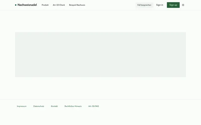 Screenshot of Prüfbare Nachweise für Compliance-Prozesse · Nachweisnadel