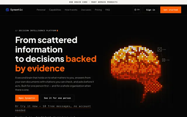 Screenshot of synantic.com