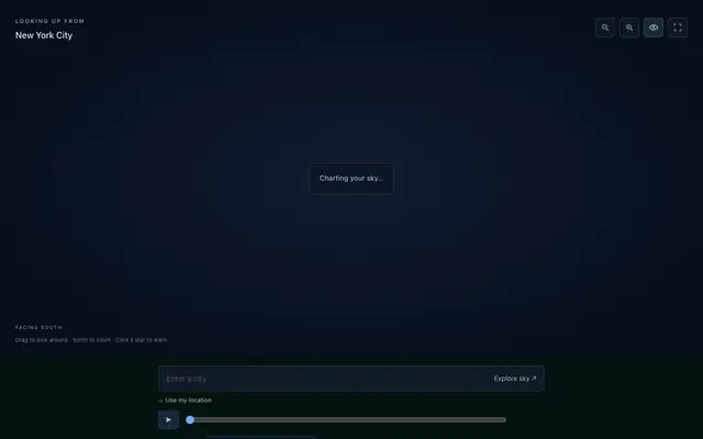 Screenshot of Planetarium: Your sky, wherever you are