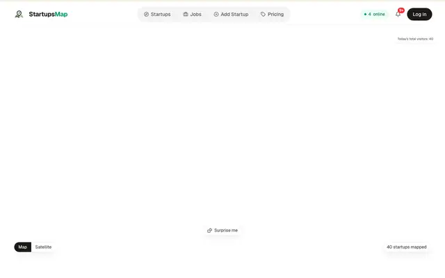 Screenshot of Startups Map | Discover Startups Worldwide