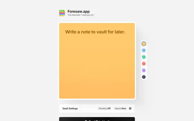 Screenshot of Foresaw.app