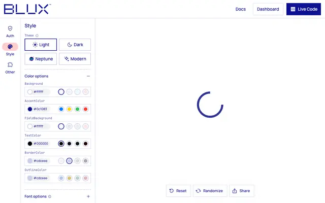 Screenshot of Blux Demo – Stellar dApp Auth & Wallet Integration