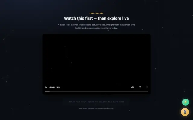 Screenshot of TrackRecord — Agency Performance Track