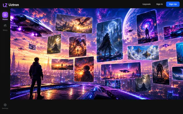 Screenshot of Uztron AI