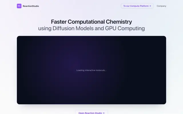 Screenshot of ReactionStudio (Web)