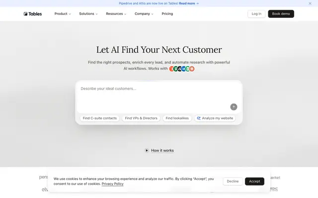 Screenshot of Tables - Source Quality Leads | Over 300 million verified contacts