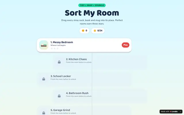 Screenshot of Sort My Room — Tidy-Up Puzzle Game