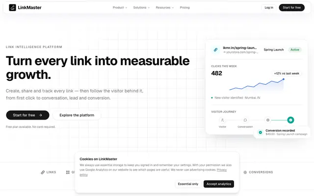 Screenshot of LinkMaster – Free URL Shortener & QR Code Generator