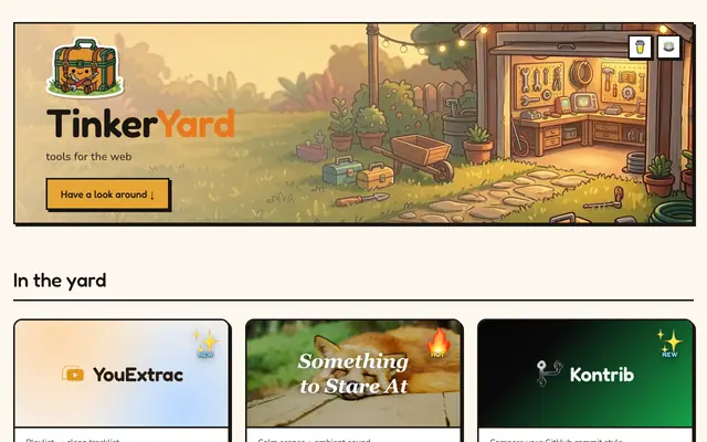 Screenshot of TinkerYard - Tools for the Web