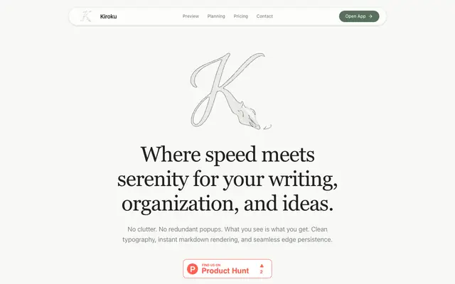 Screenshot of Kiroku: Minimalist Living Library
