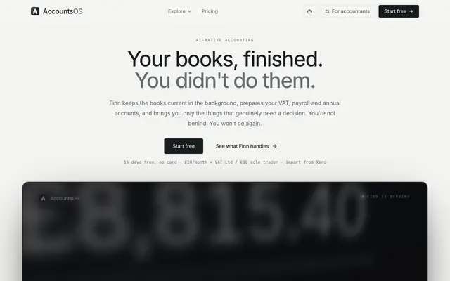Screenshot of Accounting and bookkeeping software for small business