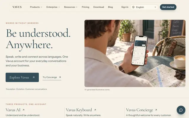 Screenshot of Vavus AI — The Most Complete Translation & Dictation App