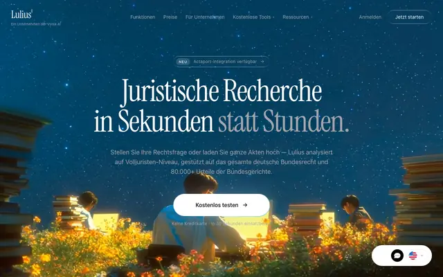 Screenshot of KI-gestützte Rechtsplattform für Kanzleien und Verbraucher