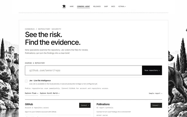 Screenshot of Cerberus Agent — Cerberus Labs
