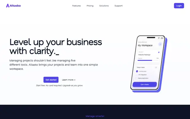 Screenshot of Altasko | Team Collaboration & Project Management