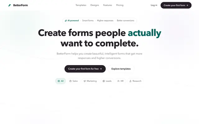 Screenshot of Betterform