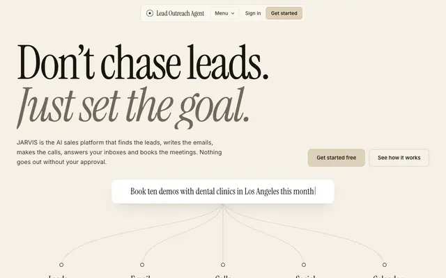 Screenshot of AI Lead Generation & Prospecting Tool | Lead Outreach Agent