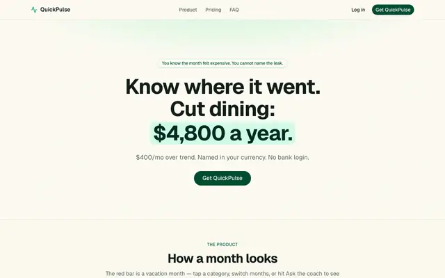 Screenshot of QuickPulse — Know what to cut