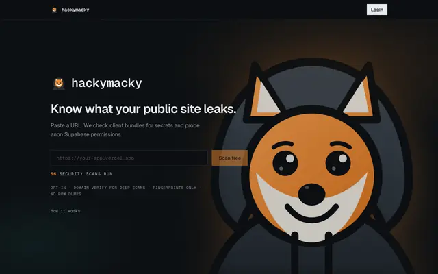 Screenshot of hackymacky