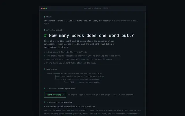 Screenshot of idea net