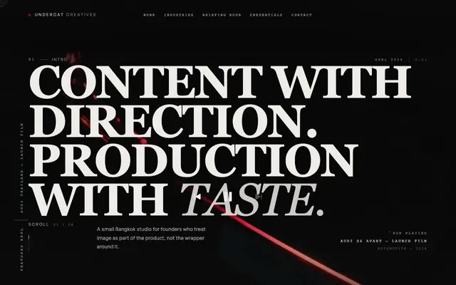 Screenshot of Undercat Creatives