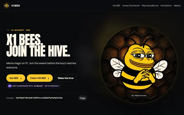 Screenshot of X1 BEES — Join the Hive