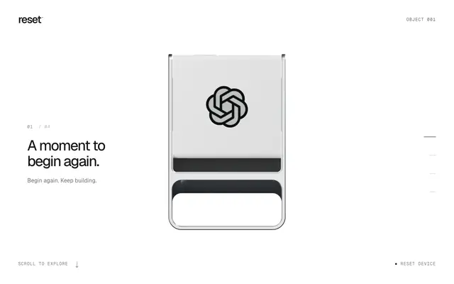Screenshot of Reset — A physical fresh start
