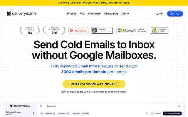 Screenshot of Deliveryman AI – Scale your Sales Faster