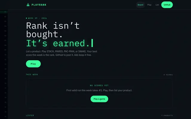 Screenshot of Playrank
