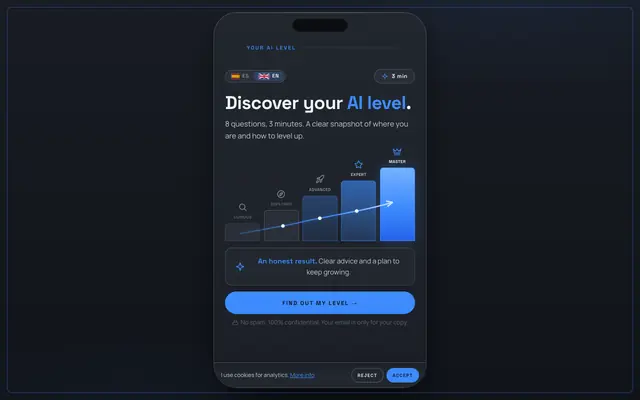 Screenshot of Your AI Level · What level are you really at?