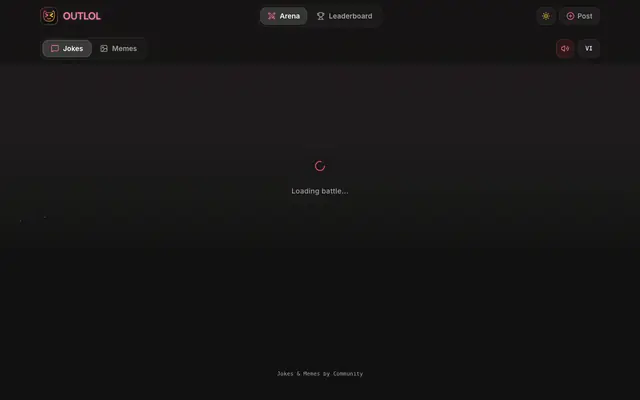 Screenshot of Outlol - The Arena for Jokes and Memes
