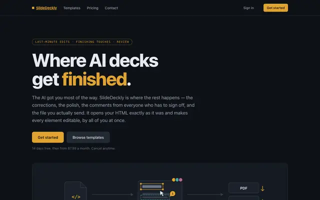 Screenshot of SlideDeckly