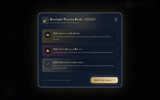 Screenshot of StarTrace | 88 Constellation Tracing Game & Mythology - MuseLabs