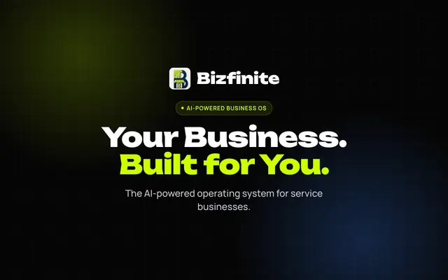Screenshot of Bizfinite — All-in-one platform for service businesses