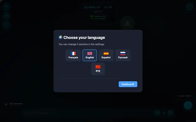 Screenshot of Bubblai v1.0 - Interface Principale