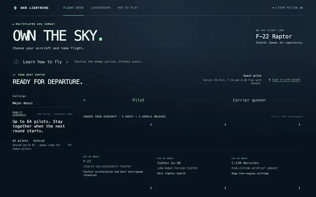 Screenshot of Open Airspace