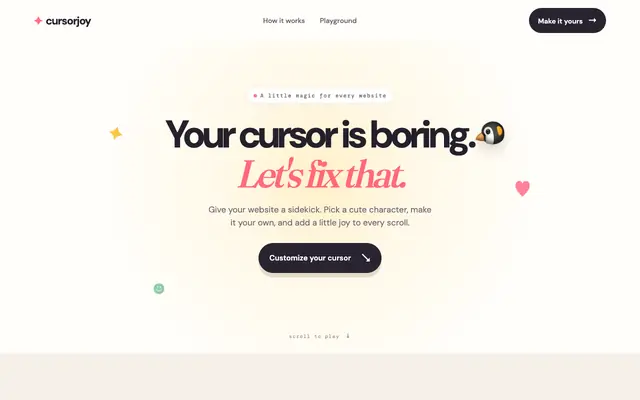 Screenshot of cursorjoy-ten-vercel
