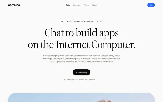 Screenshot of Caffeine - A Self-Writing Internet Technology