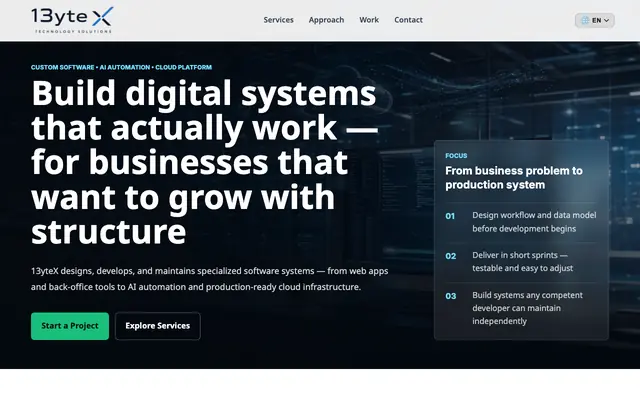 Screenshot of 13yteX