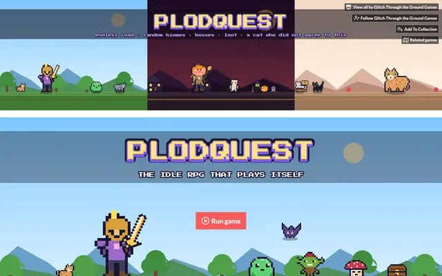 Screenshot of PlodQuest by Glitch Through the Ground Games