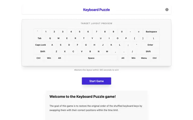 Screenshot of keyboardpuzzle
