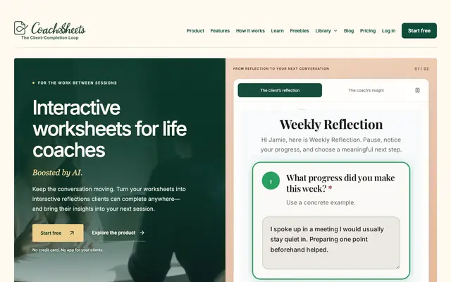 Screenshot of CoachSheets