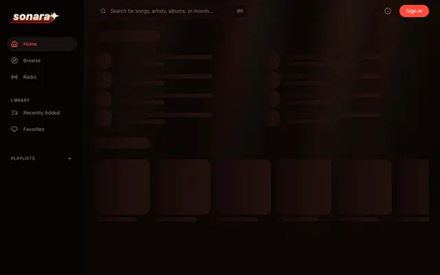 Screenshot of Sonara Music