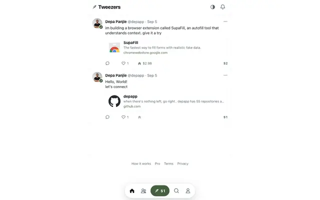 Screenshot of Tweezers