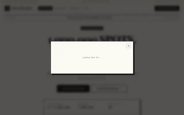 Screenshot of Spot #2 — Available | THE MILLION