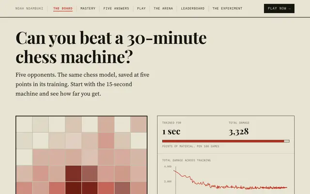 Screenshot of The 30 Minute Chess Machine