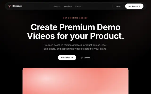 Screenshot of Demogent | Product Launch Video Generator