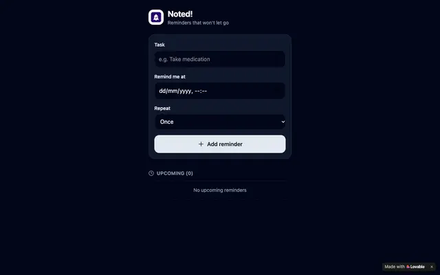Screenshot of RemindMe — Task Reminders That Stick