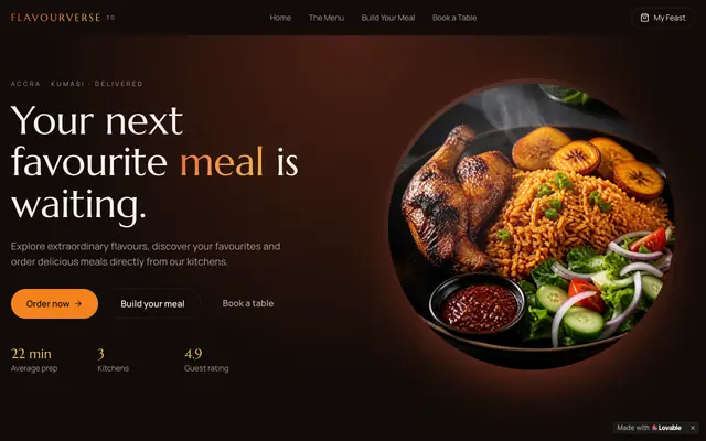 Screenshot of Flavourverse 3D — Your Next Favourite Meal Is Waiting